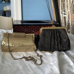Set of Two Vintage Beads Evening Clutch Bags